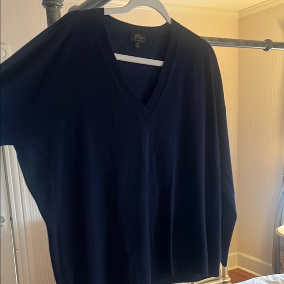 J. Crew Navy V-Neck Sweater - Picture 1 of 4